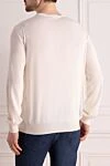 White cotton jumper for men Malo - 100% cotton. Country of manufacture: Italy. Care: specialized cleaning - photo 4