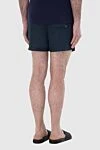 Malo Blue polyamide beach shorts for men - two side, one back. 100% polyamide. Country of manufacture: Italy. Care: specialized cleaning - photo 3