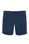 Malo Blue polyamide beach shorts for men - two side, one back. 100% polyamide. Country of manufacture: Italy. Care: specialized cleaning - photo 5