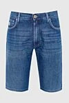 Stefano Ricci Blue cotton shorts for men - 70% cotton, 30% linen. Fastener: zipper, button. Three side pockets, two back pockets. Country of origin: Italy. Care: specialized cleaning - photo 1
