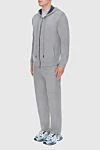 Billionaire Gray men's silk sports suit - Contrast zipper. Hood. 100% silk. Closure: Drawstring, zipper. Four side pockets. Country of manufacture: Italy. Care: specialized cleaning - photo 3