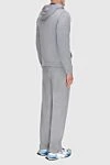 Gray men's silk sports suit Billionaire - Contrast zipper. Hood. 100% silk. Closure: Drawstring, zipper. Four side pockets. Country of manufacture: Italy. Care: specialized cleaning - photo 4