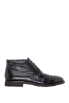 Cesare di Napoli Men's black alligator boots - Textured leather. 100% alligator skin, fur. Lace-up. Sole Height: 2 cm. Outsole: Other materials. Country of manufacture: Italy. Care: specialized cleaning - photo 1