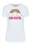 MC2 Saint Barth White cotton T-shirt for women - picture print. 100% cotton. Country of manufacture: Italy. Care: specialized cleaning - photo 1