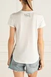 White cotton T-shirt for women MC2 Saint Barth - picture print. 100% cotton. Country of manufacture: Italy. Care: specialized cleaning - photo 4