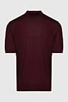 Silk polo burgundy for men Cesare di Napoli - Embossed pattern. 100% silk. Closure: Zipper. Country of manufacture: Italy. Care: specialized cleaning - photo 6