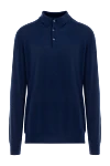 Kiton Cotton polo blue for men - 100% cotton. Buttons. Country of manufacture: Italy. Care: specialized cleaning - photo 1