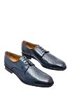 Doucal`s Blue leather men's shoes - Perforation. 100% leather. Lace-up. Interior: Leather. Insole: Leather. Heel height: 2cm. Outsole: Other materials. Country of manufacture: Italy. Care: specialized cleaning - photo 3