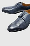 Doucal`s Blue leather men's shoes - Perforation. 100% leather. Lace-up. Interior: Leather. Insole: Leather. Heel height: 2cm. Outsole: Other materials. Country of manufacture: Italy. Care: specialized cleaning - photo 5