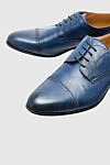 Doucal`s Blue leather men's shoes - Perforation. 100% leather. Lace-up. Interior: Leather. Insole: Leather. Heel height: 2cm. Outsole: Other materials. Country of manufacture: Italy. Care: specialized cleaning - photo 5