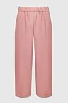 Peserico Pink viscose trousers for women - four pockets. 100% viscose. elastic belt. Country of manufacture: Italy. Care: specialized cleaning - photo 1