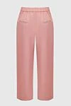 Pink viscose trousers for women Peserico - four pockets. 100% viscose. elastic belt. Country of manufacture: Italy. Care: specialized cleaning - photo 6