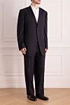 Corneliani Костюм мужской из шерсти серый - Шлица. 100% шерсть. Пуговицы, крючок. Нагрудный карман, два кармана с клапанами. Карманы (внутренние): Три кармана. Два боковых кармана, два кармана сзади на пуговицах. 100% купро. Страна производитель: Италия. Уход: специализированная чистка - фото 3