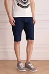 Zilli Blue cotton and polyamide shorts for men - 96% cotton, 4% polyamide. zipper, button. three side pockets, two back pockets. Country of manufacture: Italy. Care: specialized cleaning - photo 3