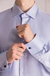Alessandro Gherardi Хлопковая рубашка мужская голубая базовая на пуговицах
- 100% хлопок. пуговицы. Страна производитель: Италия. Уход: специализированная чистка - фото 5