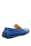 Moccasins for men made of blue leather Cesare di Napoli - Weaving. 100% leather. Interior: Leather. Insole: Leather. Outsole: Other materials. Country of origin: Italy. Care: specialized cleaning - photo 4