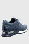 Blue Alligator Sneakers for men Cesare di Napoli - textured leather, contrast sole. 100% alligator skin. lacing. Country of manufacture: Italy. Care: specialized cleaning - photo 4