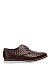 Cesare di Napoli Brown leather men's shoes - Weaving. 100% leather. Lace-up. Interior: Leather. Insole: Leather. Heel height: 2cm. Outsole: Other materials. Country of manufacture: Italy. Care: specialized cleaning - photo 1