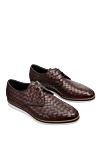 Cesare di Napoli Brown leather men's shoes - Weaving. 100% leather. Lace-up. Interior: Leather. Insole: Leather. Heel height: 2cm. Outsole: Other materials. Country of manufacture: Italy. Care: specialized cleaning - photo 3