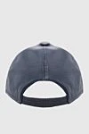 Cap made of crocodile leather and genuine leather, blue for men Cesare di Napoli - Textured leather. 30% crocodile leather, 70% genuine leather. Country of manufacture: Italy. Care: specialized cleaning - photo 4