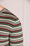 Gucci Джемпер из шелка и хлопка зеленый мужской - Узор полоска. 75% шёлк, 25% хлопок. Страна производитель: Италия. Уход: специализированная чистка - фото 5