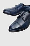 Cesare di Napoli Men's leather shoes, blue - Perforation. 100% leather. Lace-up. Interior trim: Fur. Insole: Leather. Heel height: 3cm. Outsole: Other materials. Country of manufacture: Italy. Care: specialized cleaning - photo 5