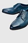 Cesare di Napoli Blue leather men's shoes - 100% leather. Lace-up. Interior: Leather. Insole: Leather. Heel height: 2cm. Outsole: Other materials. Country of manufacture: Italy. Care: specialized cleaning - photo 5