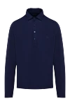 Bilancioni Cotton long sleeve polo blue for men - Logo embroidery. Long sleeve. 100% cotton. Buttons. Country of manufacture: Italy. Care: specialized cleaning - photo 1