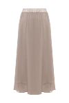 Peserico Beige polyester skirt for women - asymmetry. 100% polyester. elastic belt. Country of manufacture: Italy. Care: specialized cleaning - photo 1