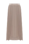 Beige polyester skirt for women Peserico - asymmetry. 100% polyester. elastic belt. Country of manufacture: Italy. Care: specialized cleaning - photo 6