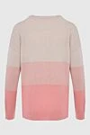 Pink wool and polyamide jumper for women Peserico - contrasting stripes. 70% wool, 30% polyamide. Country of manufacture: Italy. Care: specialized cleaning - photo 6