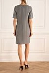 Gray dress for women Peserico - zipper. short sleeve. 69% polyester, 29% viscose, 2% cashmere. Country of manufacture: Italy. Care: specialized cleaning - photo 4