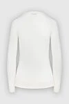 Cashmere & Silk Milano White jumper for women - V-neck. 60% wool, 30% silk, 10% cashmere. Country of manufacture: Italy. Care: specialized cleaning - photo 5