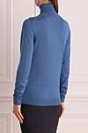 Гольф голубой женский Cashmere & Silk Milano - 60% шерсть, 30% шелк, 10% кашемир. Страна производитель: Италия. Уход: специализированная чистка - фото 4