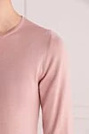 Cashmere & Silk Milano Джемпер из шерсти розовый женский - 100% шерсть. Страна производитель: Италия. Уход: специализированная чистка - фото 5