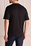 Black cotton T-shirt for men Dolce & Gabbana - figure crown. 100% cotton. Country of manufacture: Italy. Care: specialized cleaning - photo 4