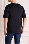 Black cotton T-shirt for men Dolce & Gabbana - logo. 100% cotton. Country of manufacture: Italy. Care: specialized cleaning - photo 4