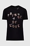 Dolce & Gabbana Black cotton T-shirt for men - picture print. 100% cotton. Country of manufacture: Italy. Care: specialized cleaning - photo 1