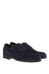 Cesare di Napoli Blue suede men's shoes - 100% suede. Lace-up. Interior trim: Fur. Insole: Leather. Heel height: 2cm. Outsole: Other materials. Country of manufacture: Italy. Care: specialized cleaning - photo 3