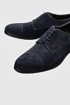 Cesare di Napoli Blue suede men's shoes - 100% suede. Lace-up. Interior trim: Fur. Insole: Leather. Heel height: 2cm. Outsole: Other materials. Country of manufacture: Italy. Care: specialized cleaning - photo 5