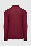 Wool long sleeve polo burgundy for men Cesare di Napoli - Long sleeve. 100% wool. Closure: Zipper. Country of manufacture: Italy. Care: specialized cleaning - photo 6