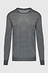 Cesare di Napoli Cashmere and silk jumper gray for men - 70% cashmere, 30% silk. Country of manufacture: Italy. Care: specialized cleaning - photo 1