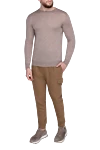 Cashmere and silk jumper beige for men Cesare di Napoli - 70% cashmere, 30% silk. Country of origin: Italy. Care: specialized cleaning - photo 2