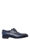 Barrett Blue leather men's shoes - Textured leather, crocodile leather inserts. 70% leather, 30% crocodile skin. Lace-up. Interior: Leather. Insole: Leather. Heel height: 2cm. Outsole: Other materials. Country of manufacture: Italy. Care: specialized cleaning - photo 1