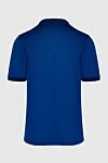 Cotton T-shirt blue for men Cesare di Napoli - contrasting cuffs. 100% cotton. Country of manufacture: Italy. Care: specialized cleaning - photo 6