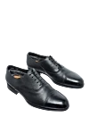 Doucal`s Men's black leather shoes - Textured leather. 100% leather. Lace-up. Interior trim: 100% fur. Insole: Leather. Heel height: 2cm. Outsole: Other materials. Country of manufacture: Italy. Care: specialized cleaning - photo 3