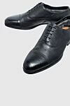 Doucal`s Men's black leather shoes - Textured leather. 100% leather. Lace-up. Interior trim: 100% fur. Insole: Leather. Heel height: 2cm. Outsole: Other materials. Country of manufacture: Italy. Care: specialized cleaning - photo 5