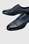 Doucal`s Blue leather men's shoes - Textured leather. 100% leather. Lace-up. Interior trim: 100% fur. Insole: Leather. Heel height: 2cm. Outsole: Other materials. Country of manufacture: Italy. Care: specialized cleaning - photo 5