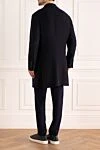 Brunello Cucinelli Пальто из кашемира синее мужское - Узор клетка. 100% кашемир. Пуговицы. Два боковых кармана, два внутренних кармана. 100% шёлк. Страна производитель: Италия. Уход: специализированная чистка - фото 5