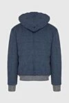 Barba Napoli Blue wool jacket for men - Contrast cuffs. Hood. 100% wool. Closure: Zipper. Two side pockets. Country of origin: Italy. Care: specialized cleaning - photo 7